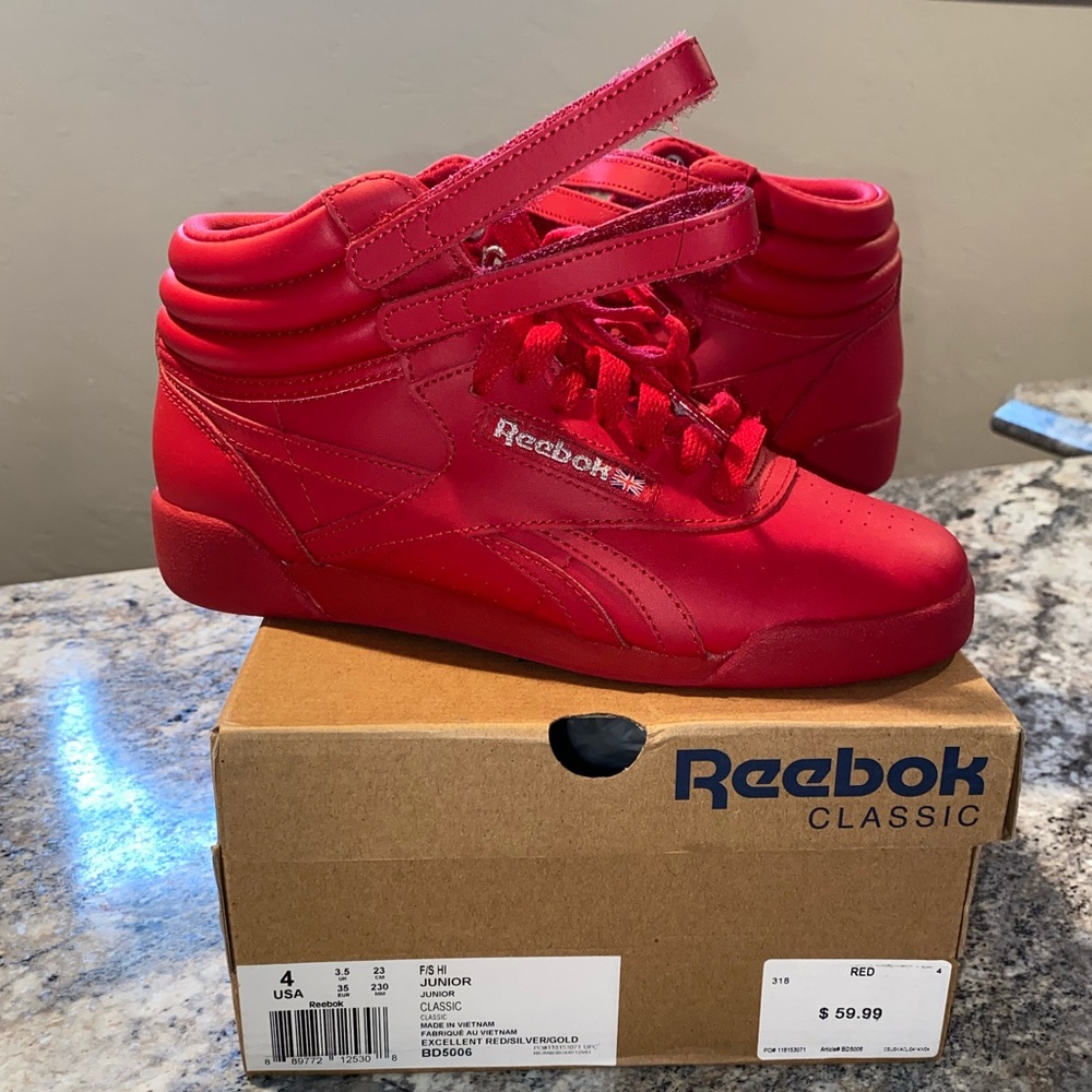 Red F/S HI Reebok Junior Classic